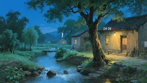 静谧乡村夜晚