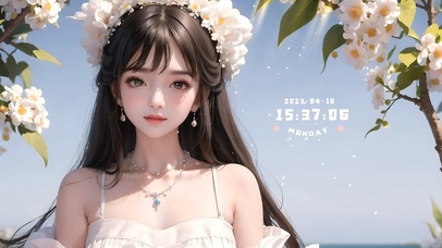 4k可爱樱花女孩