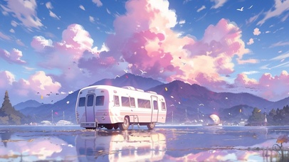 白小狸壁纸-房车旅行04