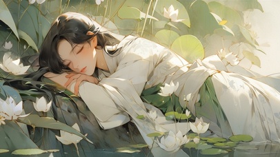 有一美人兮，醉卧莲花池