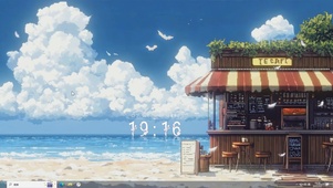 海边便利店-桌面主题