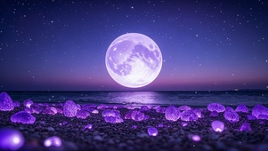 月下海滩