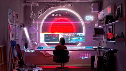 4K炫酷电子剪辑室