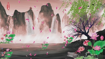 唯美中国风山水画