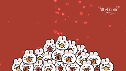 可爱新年兔子堆堆