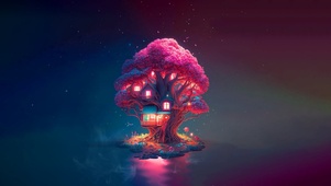 4K 树房子  风景
