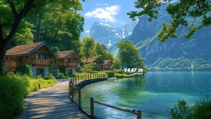 护眼湖畔度假屋