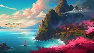 湖中白云大海