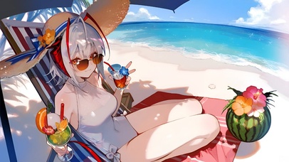 海边泳装少女-w维什戴尔