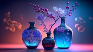 唯美瓶中花