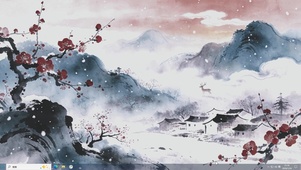 暮雪寻梅-桌面主题