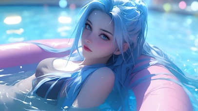 泳池少女金克斯