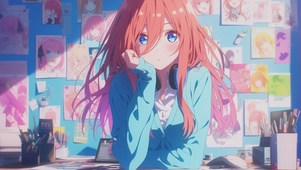 二次元甜美卡通少女