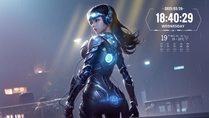 4K 科幻美女
