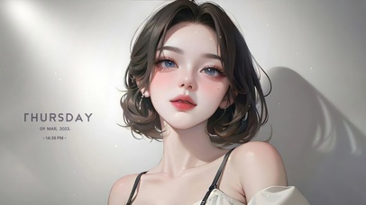 4K治愈短发清纯女孩