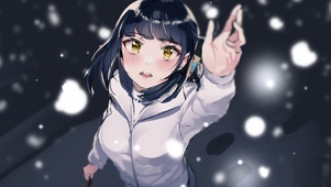 雪中可爱女孩