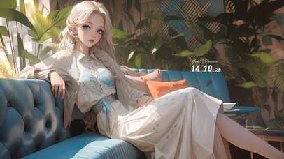 午后阳光休闲少女