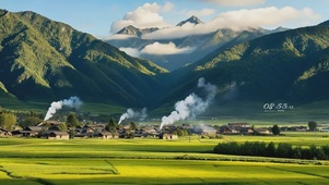 炊烟袅袅现青山