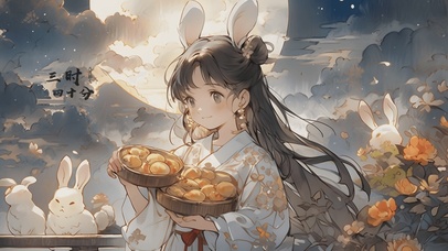 中秋限定-小嫦娥与玉兔