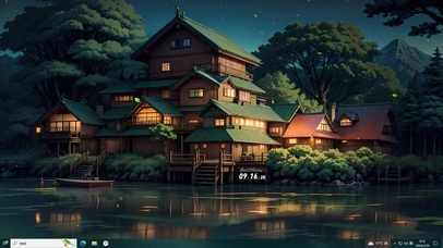 4K唯美森林木屋主题