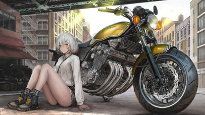 机车少女动漫少女壁纸图片_动态桌面壁纸图片_动态壁纸下载-元气壁纸