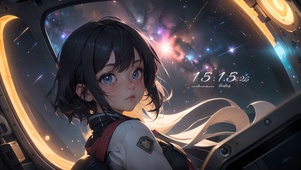 可爱宇宙飞船少女