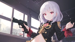 武器银发少女