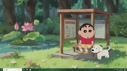 可爱荷塘车站蜡笔小新主题