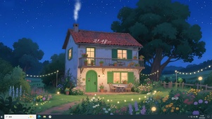 夏夜炊烟小屋