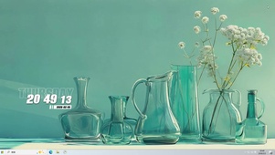 护眼小清新花瓶桌面主题