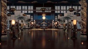 古风深夜室内