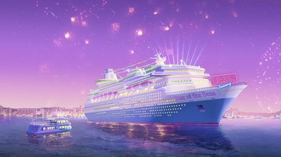 4K浪漫烟花游轮