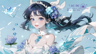 夏凉冰晶紫莲少女