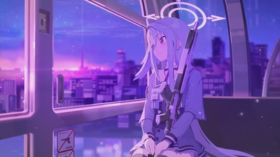 4K缆车上的女孩儿