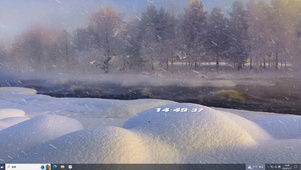 雪天树林主题