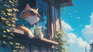 清闲的猫咪