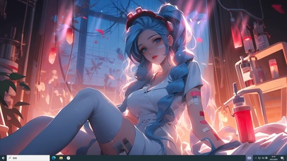 呆萌护士制服美少女