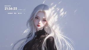 气质白发女孩