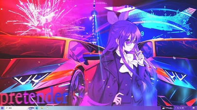  赛博朋克女孩 超跑