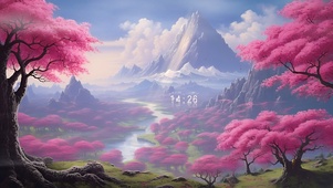 瞭望樱花雪山