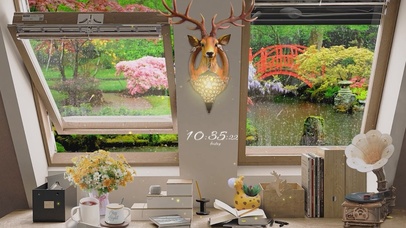 唯美窗外下雨天