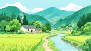 远处青山如黛