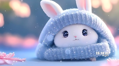 雪景小白兔