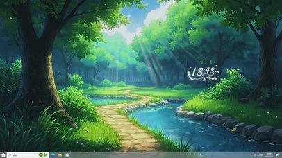 绿色护眼森林氧吧-桌面主题