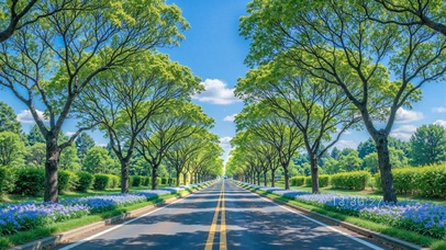 护眼林荫小道