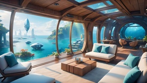 海景未来科幻房间