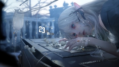 唯美输液的精灵少女