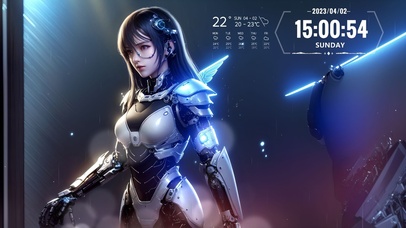 4K 赛博朋克美女