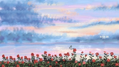 玫瑰与海 唯美风