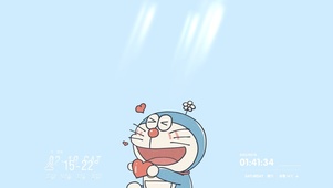 哆啦a梦捧爱心